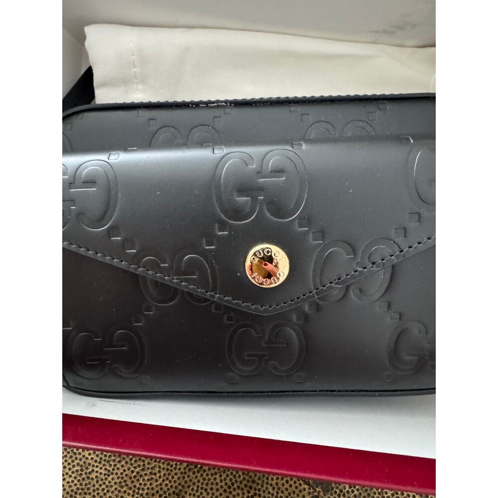 Gucci GG Super Mini Shoulder Bag Black Leather with Chain Strap Brand BNIB - Picture 7 of 11